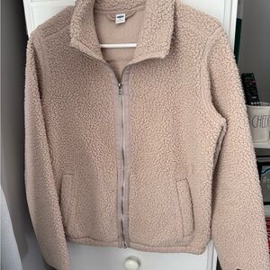 Old Navy Teddy Jacket in Beige